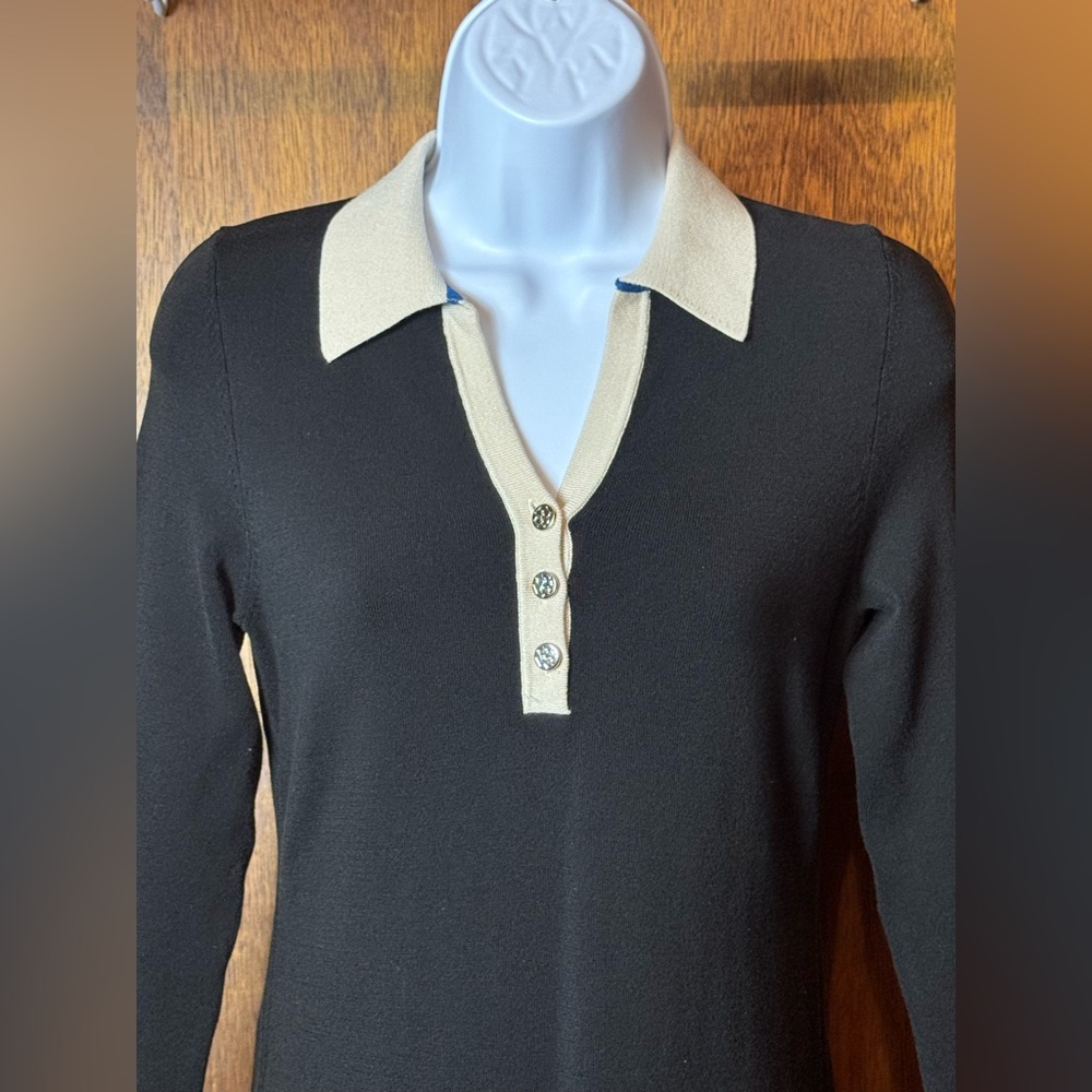 Ann Taylor Black and Blue Knit Top‎ - XSP - Picture 2 of 5